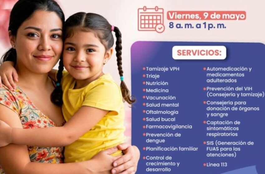 “Mamá saludable, familia feliz”: la gran campaña de salud gratuita que se realizará este viernes 9 de mayo en Puente Piedra