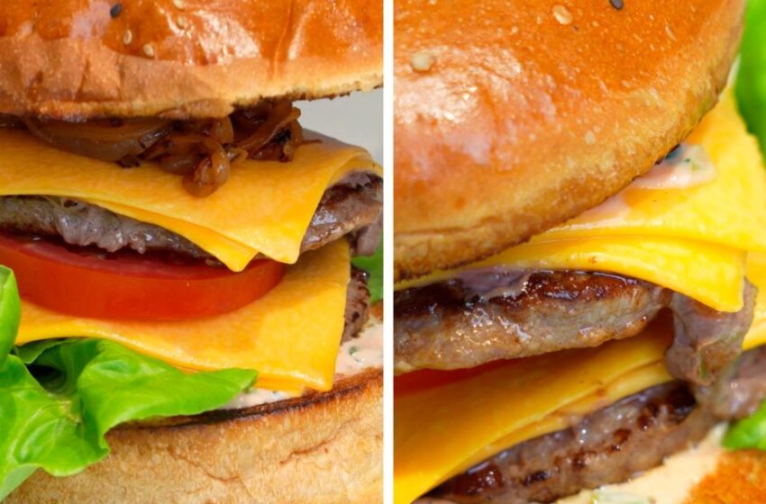 Así puedes preparar un hamburguesa doble con sello gourmet en casa